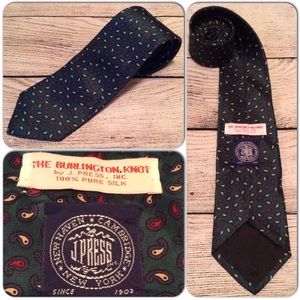 J. Press Burlington Knot Mens Tie Silk Paisley PM1
